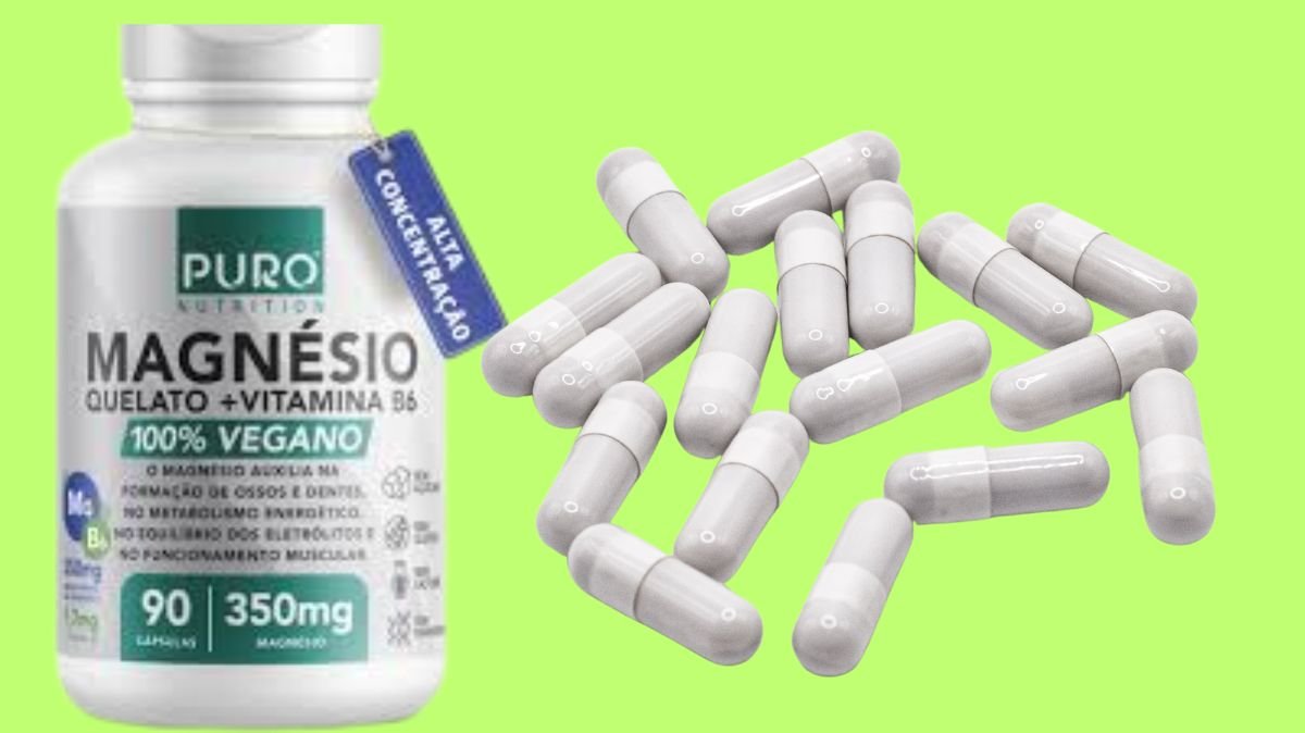 Magnésio Puro Nutrition Quelato Bisglicinato + Vitamina B6 100% vegano