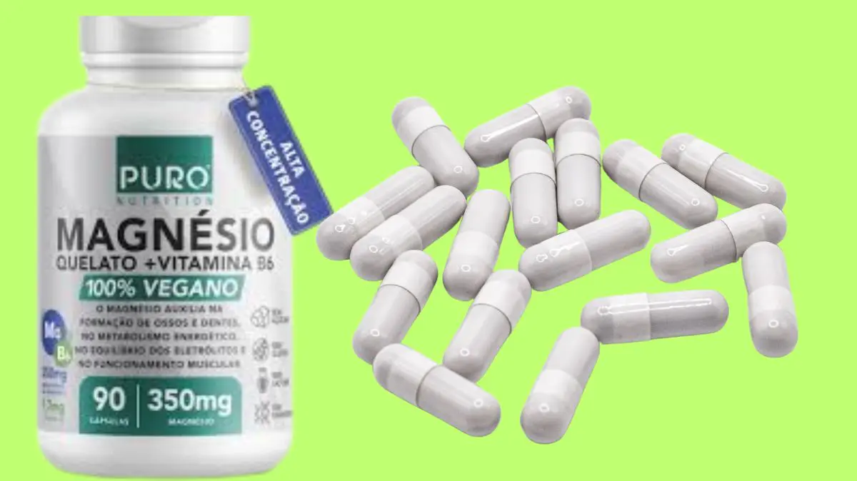 Magnésio Puro Nutrition Quelato Bisglicinato + Vitamina B6 100% vegano